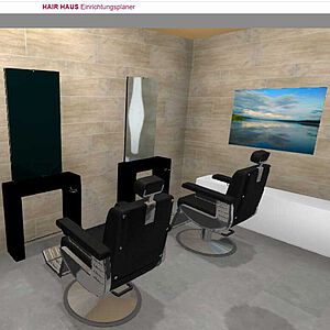 Mit dem digitalen Einrichtungsplaner von Hair Haus lassen sich bei der Neugestaltung des Friseursalons Zeit und Kosten sparen